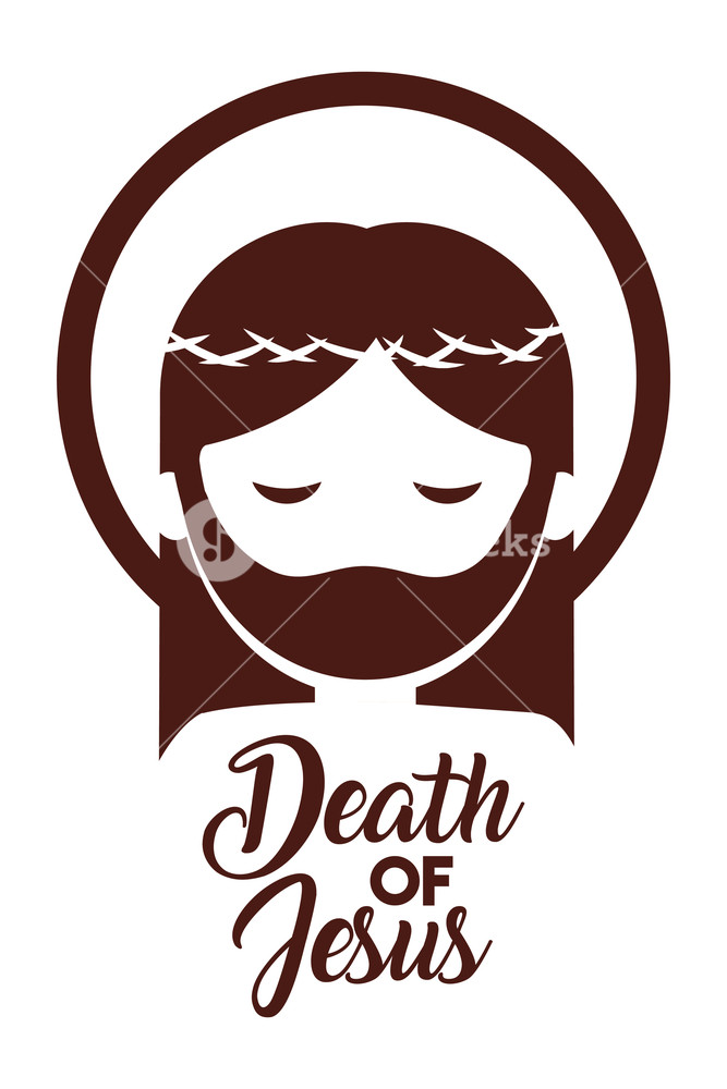 667x1000 Death Of Jesus With Crown Thorns Silhouette Vector Illustration