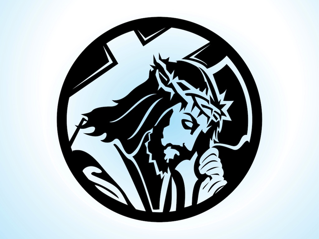 1024x767 Jesus With Cross Vector Art Graphics