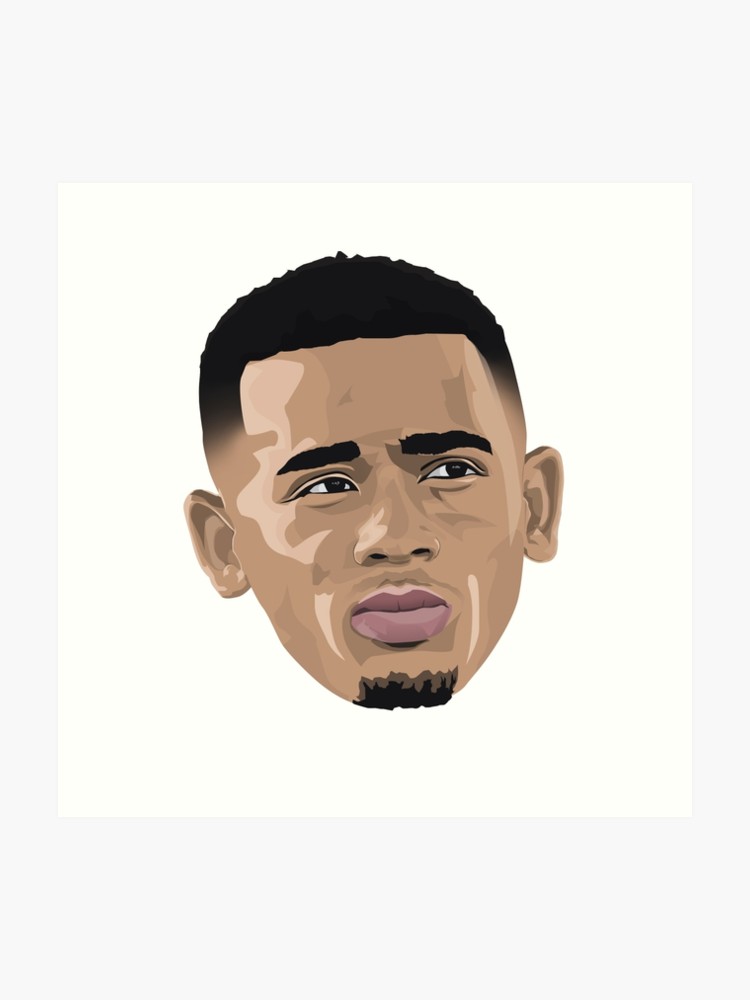 750x1000 Gabriel Jesus Vector Art Print