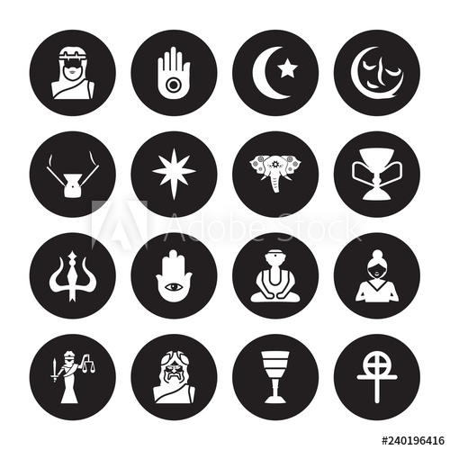 500x500 Vector Icon Set Jesus, Goblet, God, Goddess, Gospel