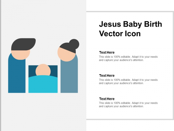 560x420 Jesus Baby Birth Vector Icon Ppt Powerpoint Presentation Gallery