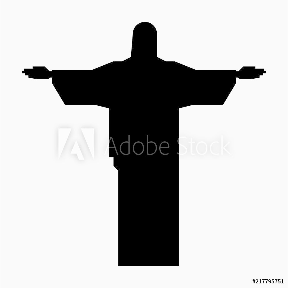 1000x1000 Photo Art Print Glyph Jesus Statue In Rio De Janeiro Brazil