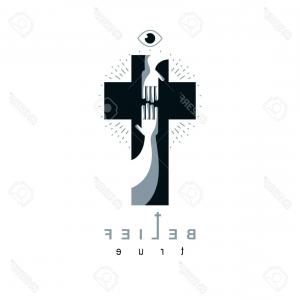 300x300 Photostock Vector Christianity Cross True Belief In Jesus Vector