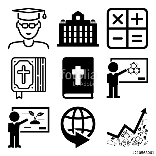 500x500 Vector Icon Set About Education With Icons Related