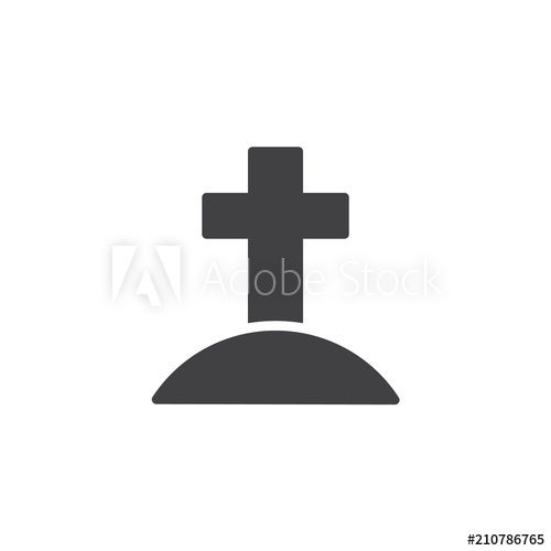 500x500 Calvary With Cross Vector Icon Filled Flat Sign For Mobile