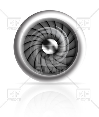 339x400 Jet Engine Front View Vector Image Of Objects