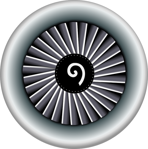 498x500 An Airplane Engine Vector