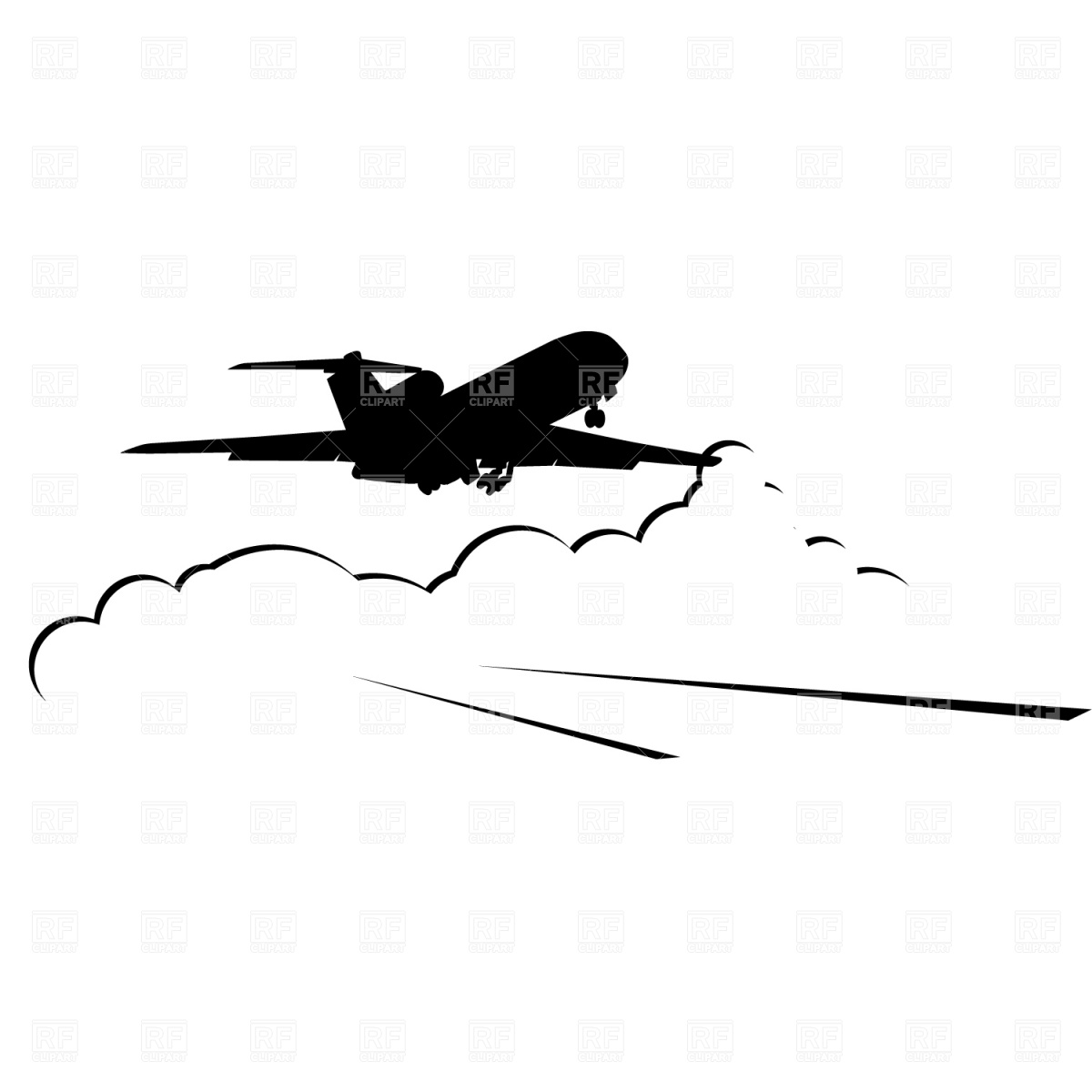 1200x1200 Jet Airplane Landing Vector Image Of Transportation Prague