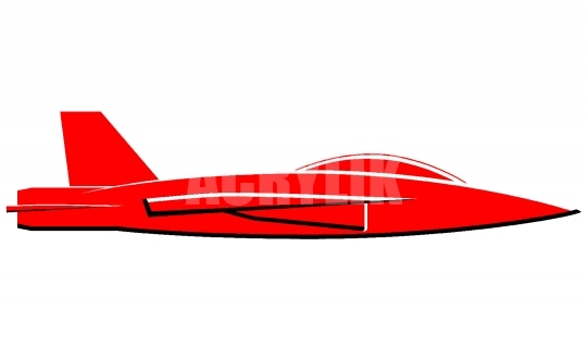 540x329 Red Jet Plane Vector Icon
