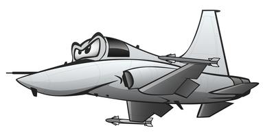383x200 Fighter Plane Free Vector Art