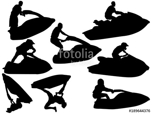 500x375 Jet Ski Silhouette Stock Image And Royalty Free Vector