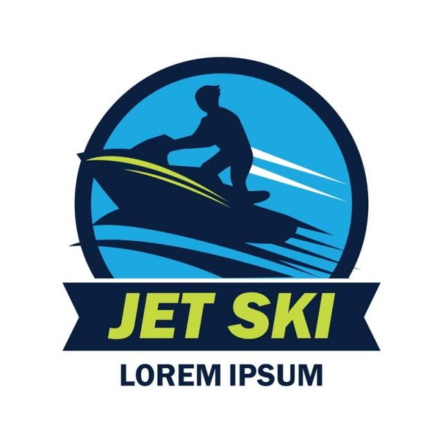640x640 Jet Ski Logo With Text Space For Your Slogan Tag Line, Vector