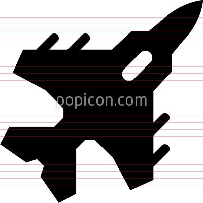 400x400 Fighter Jet Vector Icon