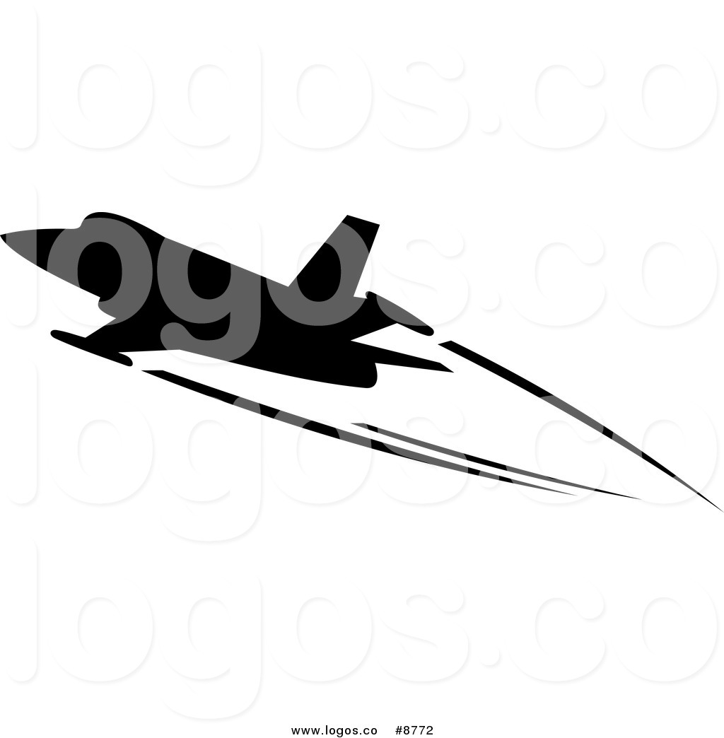 1024x1044 Royalty Free Clip Art Vector Silhouetted Airplane Flying Fast Logo
