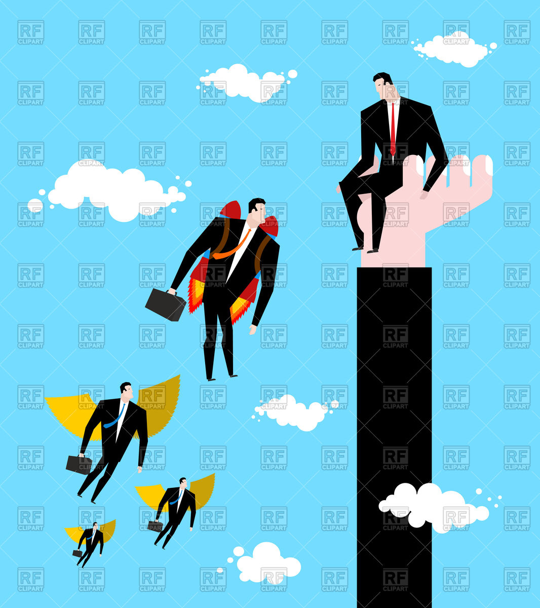 1066x1200 Business Competition Concept Businessman Jet Pack Is Ahead