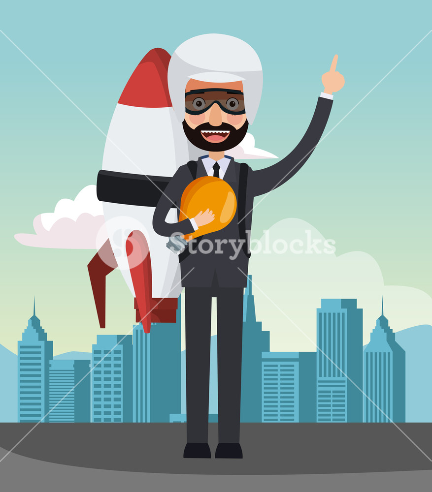877x1000 Businessman With Jetpack
