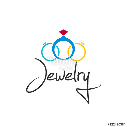 500x500 Jewelry Logo Vector Illustration Isolated On White Background