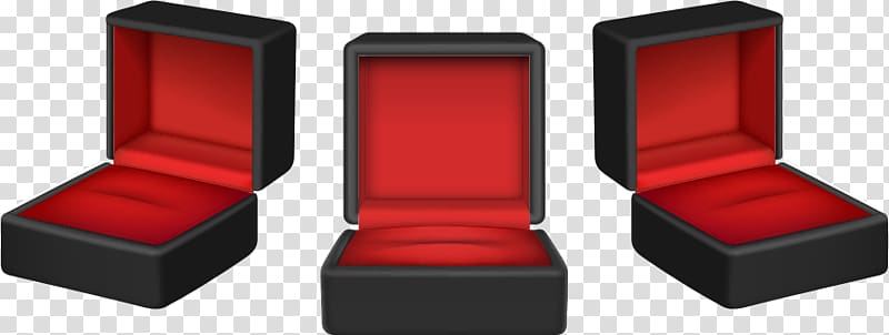 800x302 Box Red Mockup, Red High End Jewelry Box Transparent Background