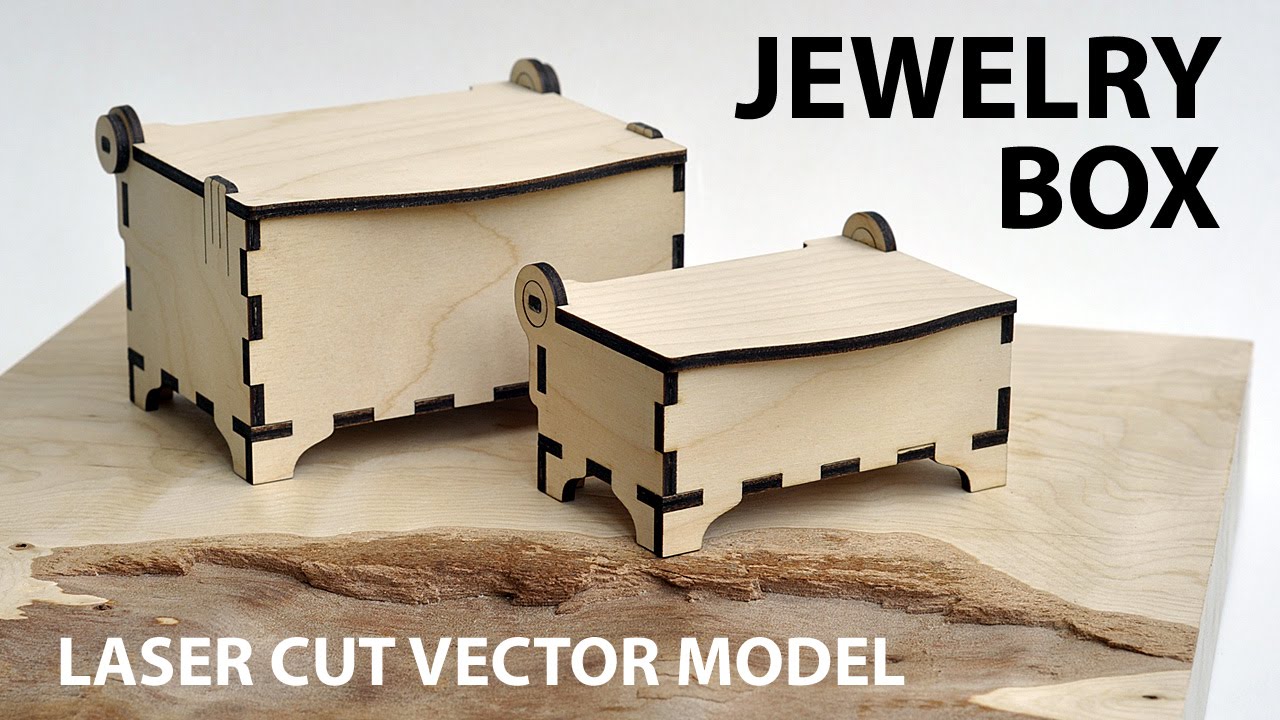 1280x720 Jewelry Box Vector Model For Laser Cutter
