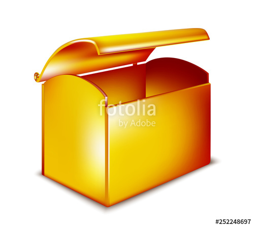 500x446 Realistic Image Of Jewelry Box Open Gold Chest Stock Image