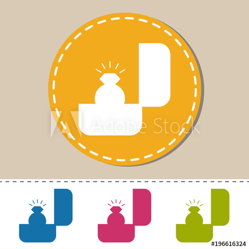 500x500 Wedding Ring With Glittering Diamont In Jewelry Box