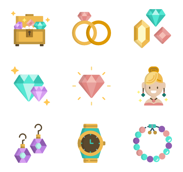 600x564 Jewelry Icons