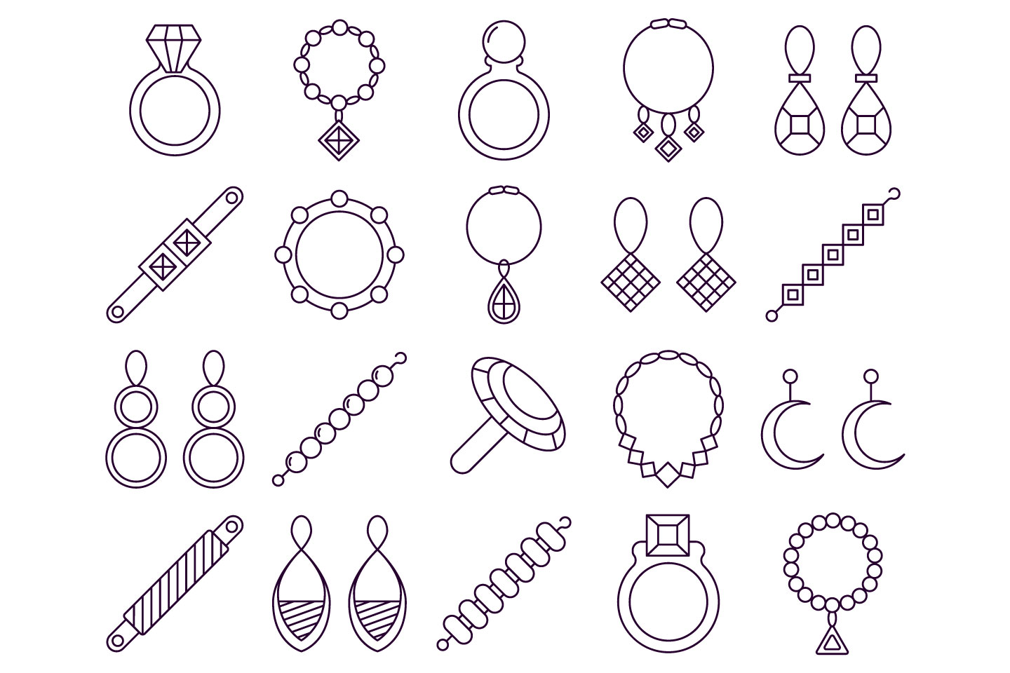 1440x960 Jewelry Vector Free Icon Set