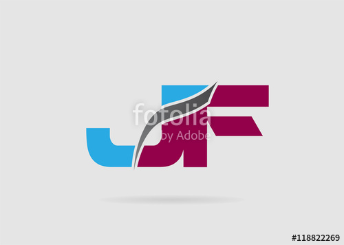 500x356 Jf Logo Vector Graphic Branding Letter Element Stock Image