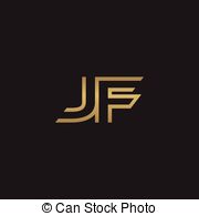180x195 Jf Letters Logo Golden J And Silver F Letters Logo Template