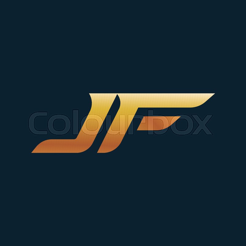 800x800 Letter Jf Logo Speed Design Concept Stock Vector Colourbox