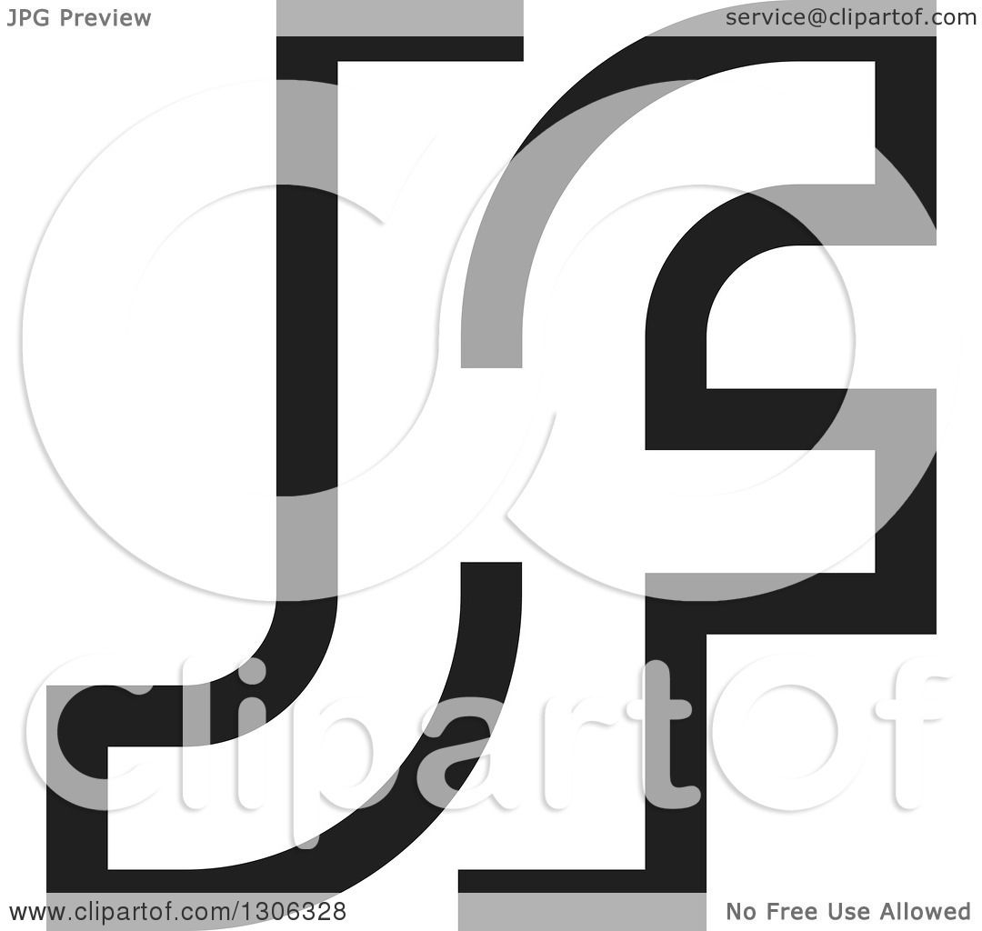 1080x1024 Clipart Of A Black Abstract Alphabet Letter Jf Logo