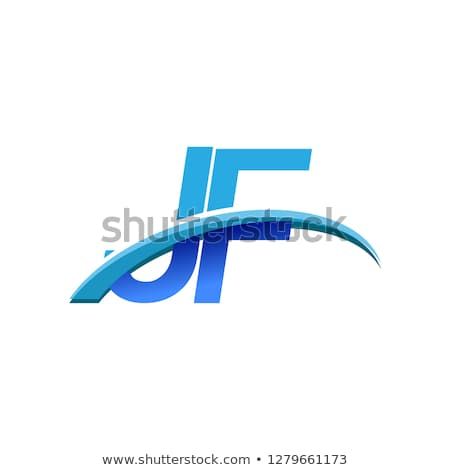 450x470 Initial Letter Jf Logotype Company Name Colored Blue And Swoosh