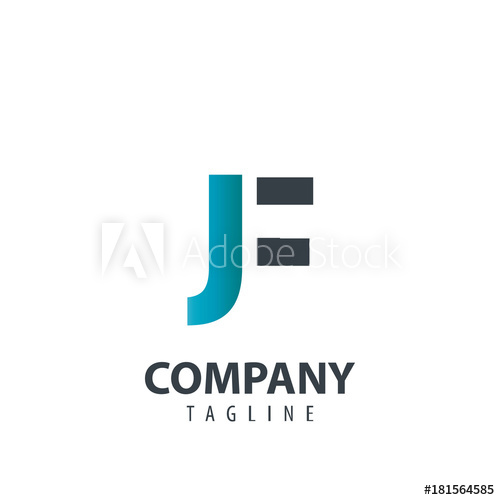 500x500 Initial Letter Jf Design Logo