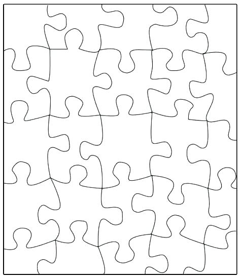 475x553 Jigsaw Puzzle Vector Templates Template For Word Blank Plate