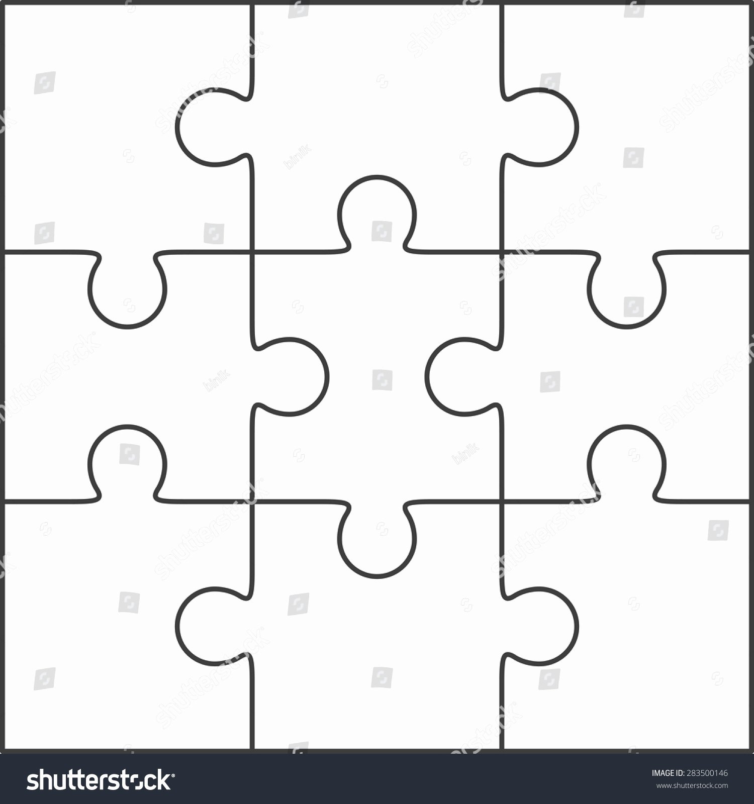 1500x1600 Piece Puzzle Template Fresh Jigsaw Puzzle Vector Blank Simple