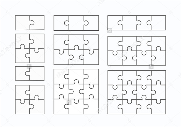 585x410 Puzzle Template, Blank Puzzle Template Free Premium Templates