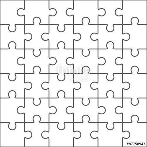 500x500 Vector Jigsaw Puzzle Blank Template, Pieces Whirligigs