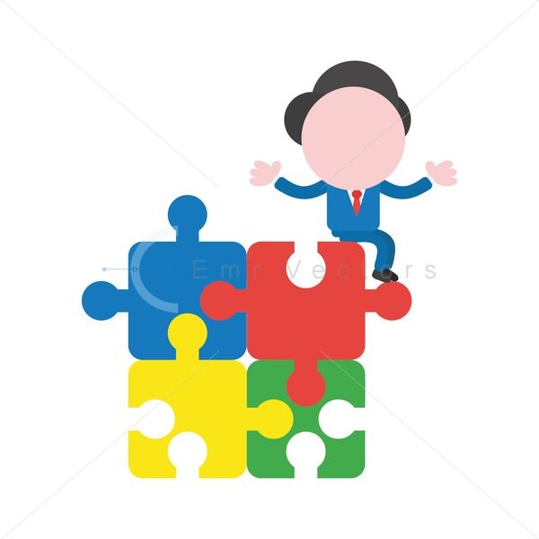 600x600 Vector Illustration Concept Of Faceless Businessman Character