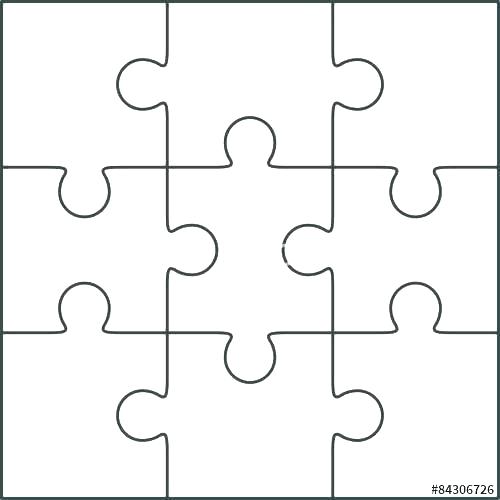 500x500 Jigsaw Zle Template Generator Templates Free Pieces Blank Puzzle