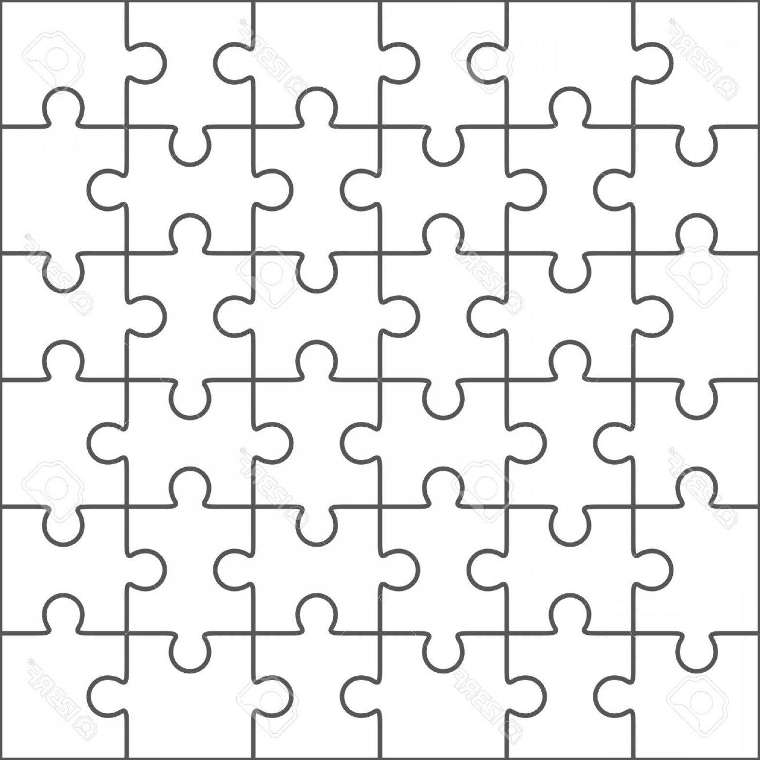 1560x1560 Photostock Vector Jigsaw Puzzle Vector Blank Simple Template