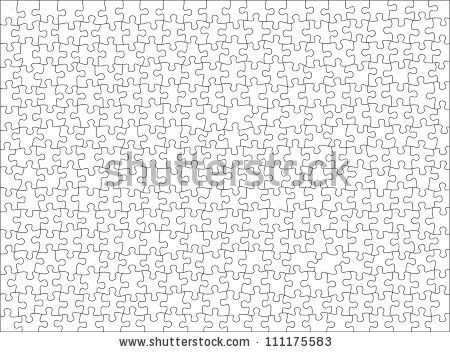 450x352 Real Jigsaw Puzzle Template Pieces Vector