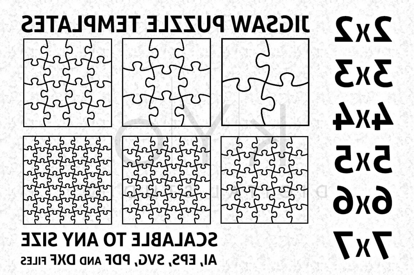 1392x926 Square Jigsaw Puzzle Templates Dxf Pdf Handandbeak