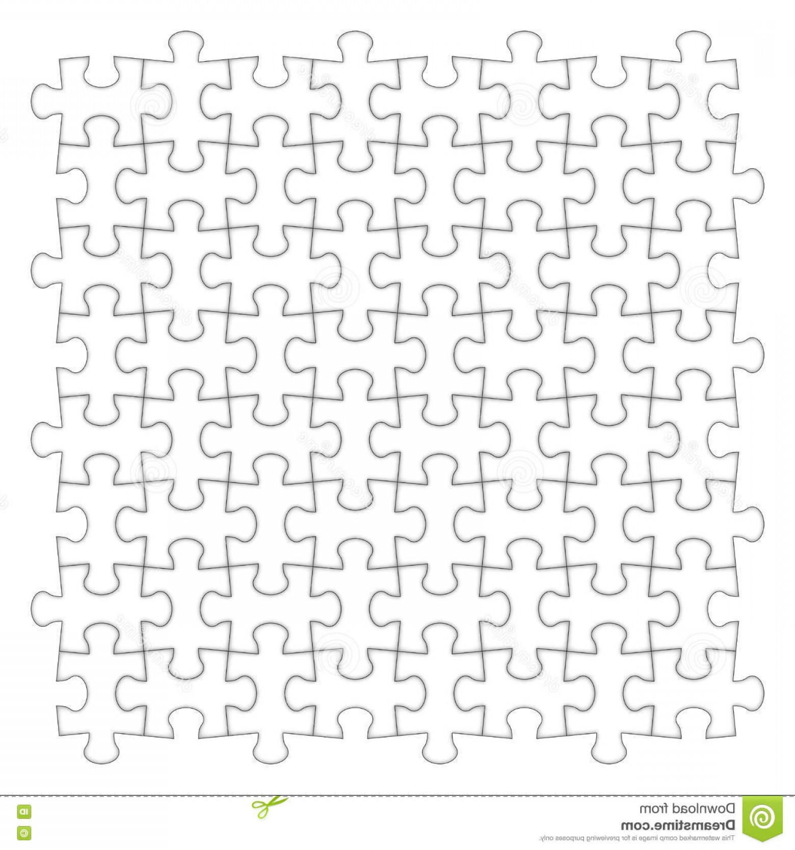 Jigsaw Puzzle Vector Template at Vectorified.com | Collection of Jigsaw ...