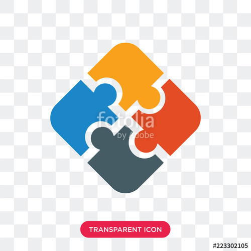 500x500 Jigsaw Vector Icon Isolated On Transparent Background, Jigsaw Logo