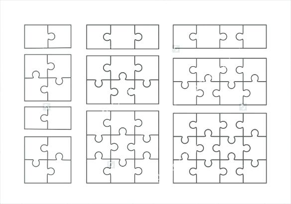 585x410 Puzzle Template Blank Free Premium Templates Creating A Jigsaw Vector
