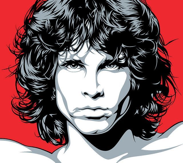 640x571 Jim Morrison Vector Extras In Vector Portrait, Art, Face Art