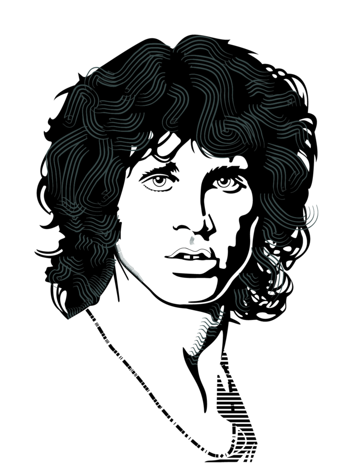 710x936 Jim Morrison Vector Portrait Freevectors