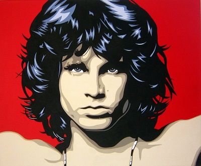 400x330 Jim Morrison Cuadro Realizado A Mano Por Domingo Vera Pop Art