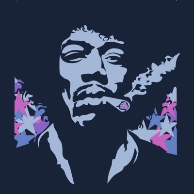 400x400 Jimi Hendrix Vector Clipart