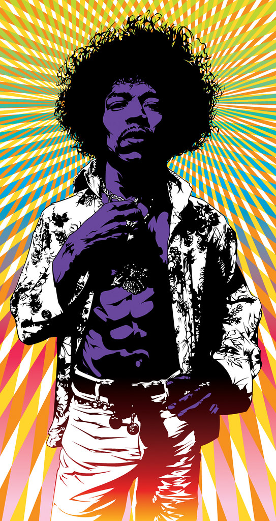 543x1024 Jimi Hendrix Art Jimi Hendrix Vector Artwork